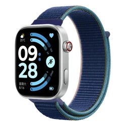 Sport Nylon Loop Replacement Strap - Smartwatch Accessory Bracelet for Mi band 9 pro (Deep navy blue)