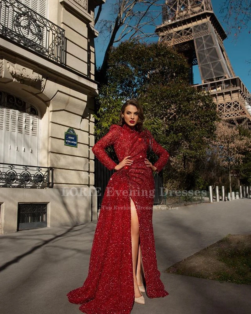 LORIE Modern Burgundy Glitter Sequins 