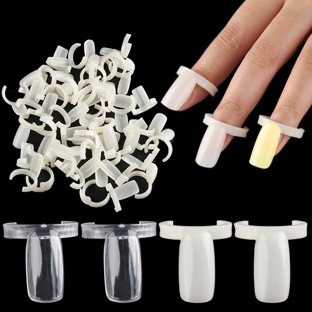 50Pcs Nail Sample Display Ring Holder Gel Polish Swatches Color Card Press On Nail Tips Per Display Manicure Training Tools Ntjk