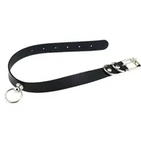 Collier ras du cou en PU pour cosplay Reze de Chainsaw Man, collier en cuir punk avec pendentif chaîne à anneau, bijoux unisexe, accessoires de fête 3