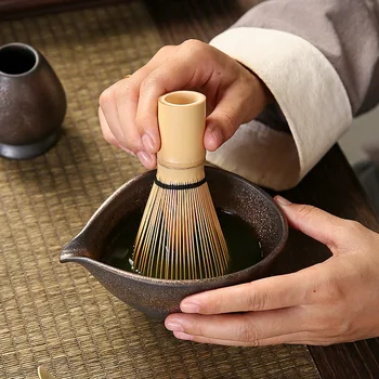 Japanese Handmade Retro Large Coarse Pottery with Gilded Glaze Irregular Shaped Cup Tea Divider Tea Set Accessories 2