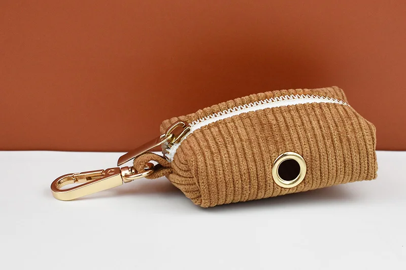 Personalised Corduroy Dog Collar And Leash Set With Nameplate_voghion.com