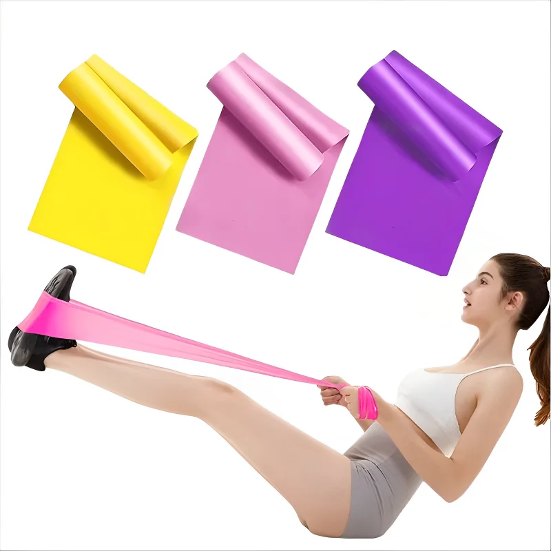 Resistance Bands Yoga Pilates Portable Resistance Band Long Training Stretch Bands Physical Therapy Lower Body Home Strength Elastic Exercise