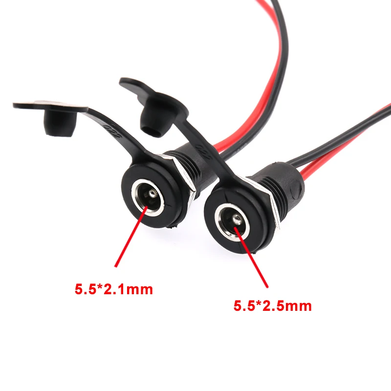 

Battery DC Power plug connector for diy dc waterproof jack connector 5.5 X 2.1 mm 5.5X2.5mm with Wire Turmera