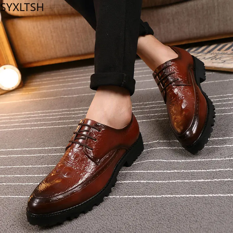 

Italiano Casual Business Office 2023 Crocodile Shoes Men Oxford Shoes for Men Casuales Wedding Dress Formal Shoes for Men Sapato