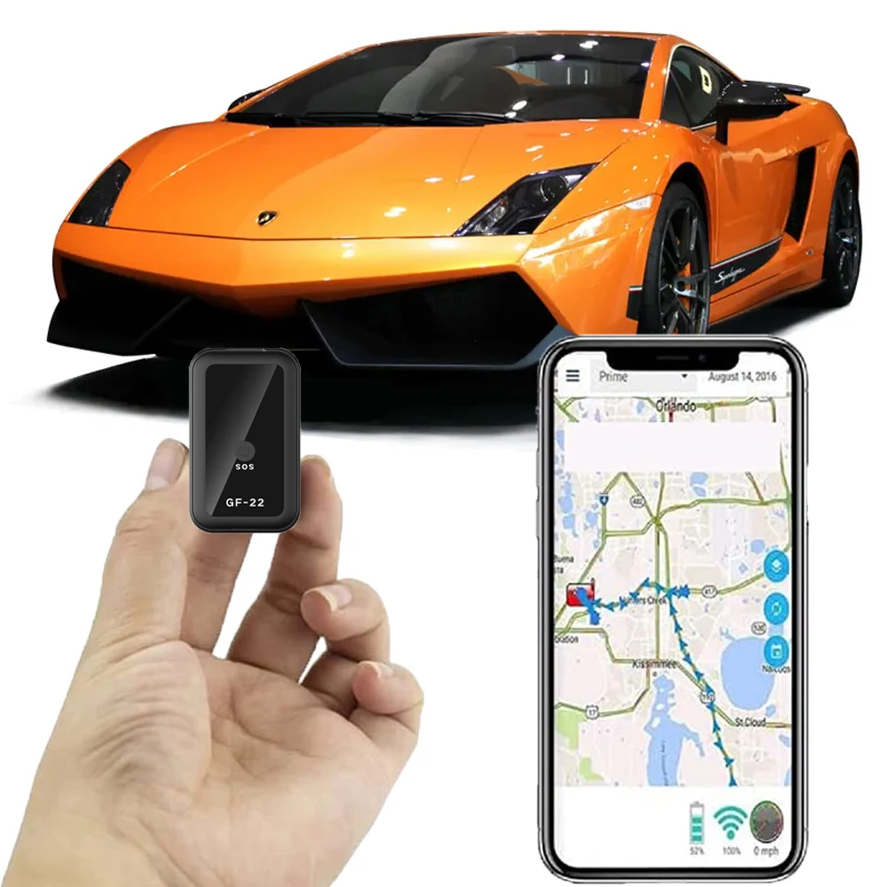 

GF22 Mini Car Tracker GPS Anti-Lost Anti-Theft Alarm GPS Tracker Real-Time Positioning Tracking Vehicle Emergency SOS Alerting