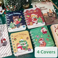 Наклейки для рождественских блокнотов — компактные и прочные, идеальные для праздничного дневника, творческого блокнота, праздничного блокнота на спирали, высококачественные.