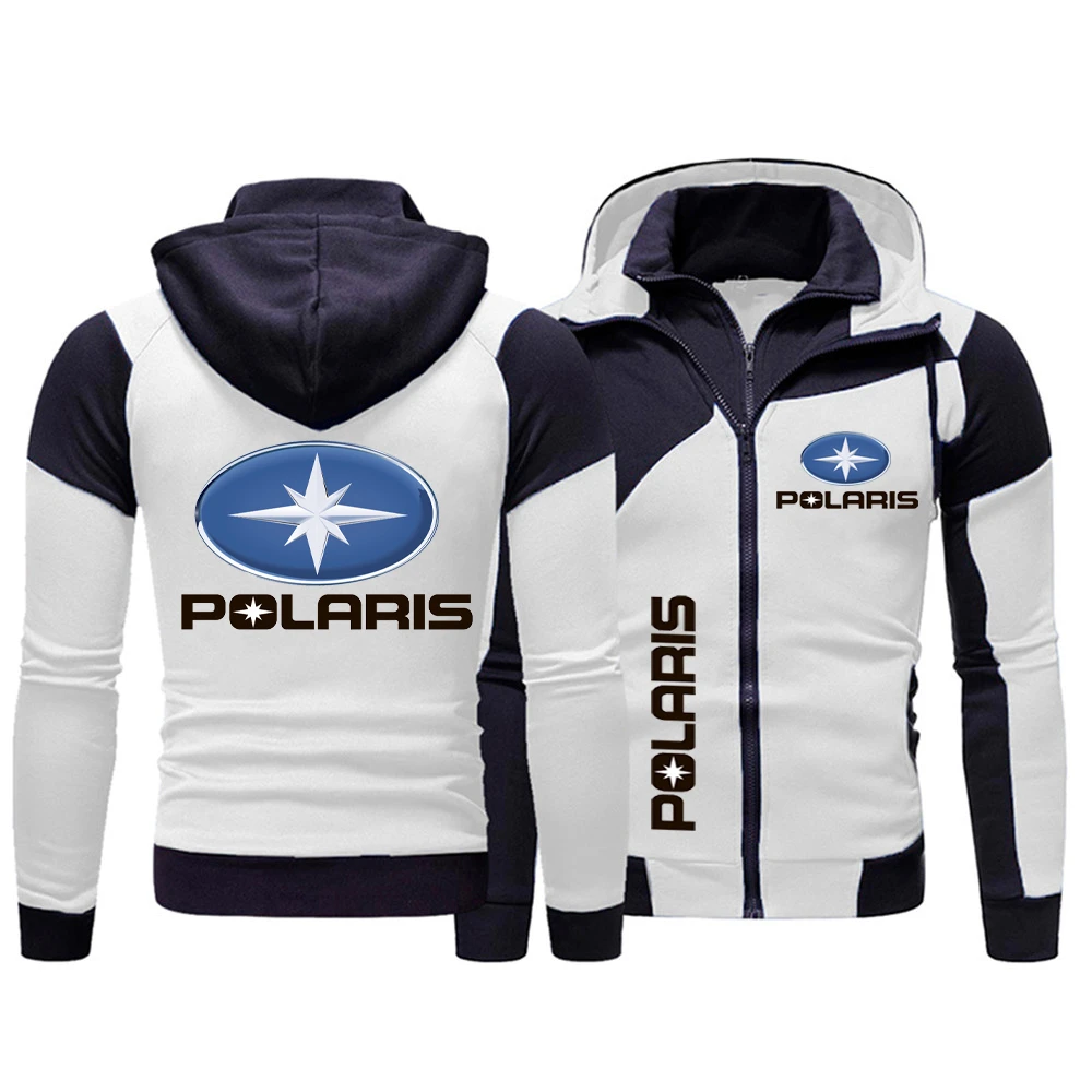 2024 Spring New POLARIS All Terrain Vehicle Men's Double layered Double Zipper Jacket Outdoor Multi functional Windproof Jacket 3