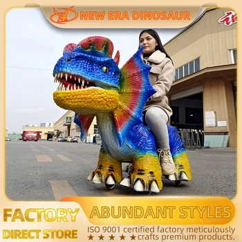 Giro di dinosauri a batteria del dinosauro della nuova era per il centro commerciale Giro di dinosauri animatronici reali per il negozio quadrato del parco giochi 1
