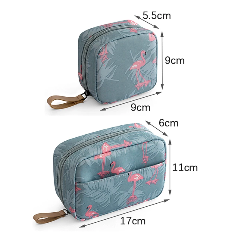 New Cosmetic Bag Flamingo Solid Color Travel Toiletry Storage Bag Cactus Beauty Makeup Bag Cosmetic Bag Organizer Special Offer 6