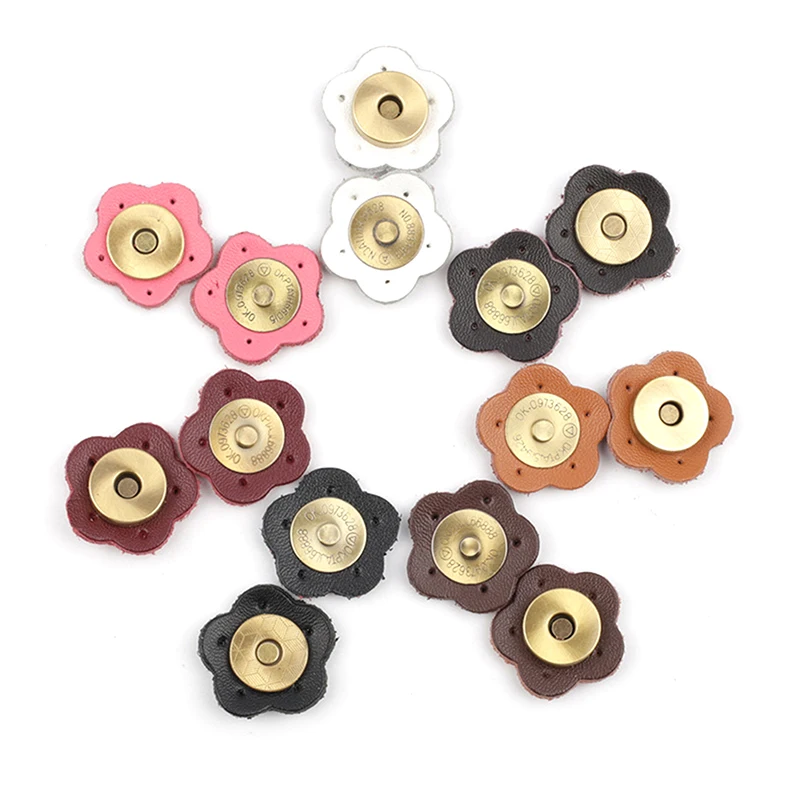 

Bag Magnetic Buttons Genuine Leather Bronze for Women Handmade DIY Handbag Fastener Accessories