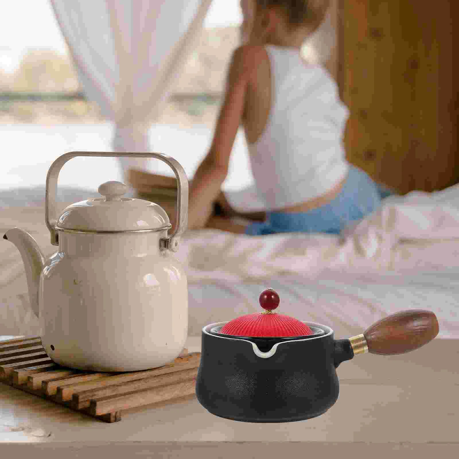 

Ceramic Teapot Household Tea Kettle with Handle Rotation Ceramic Tea Maker