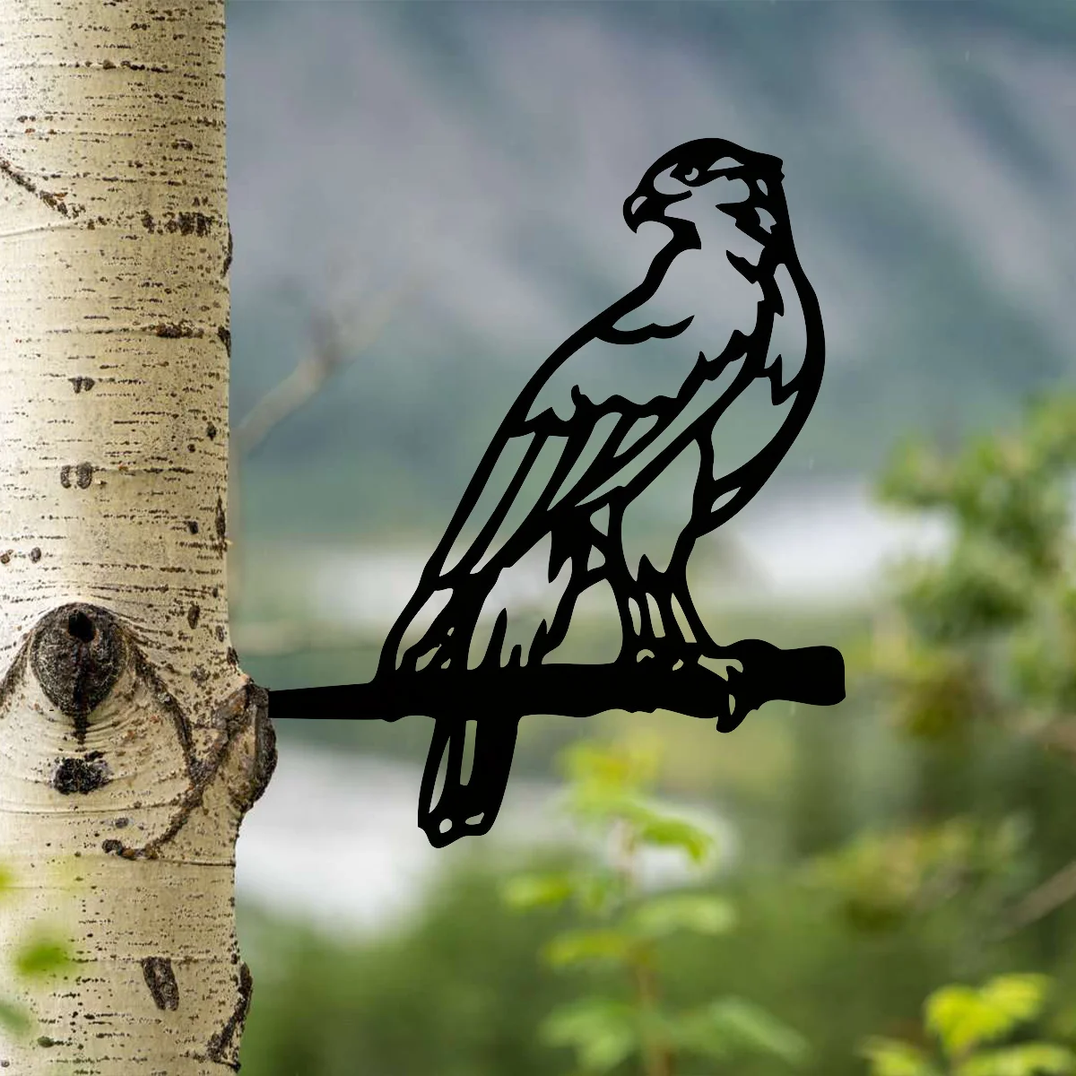 

Metal Hawk Silhouette Birds Of A Feather Rustic Outdoor Home Garden Decoration Housewarming Gift Home Garden PatioDecorations Ga
