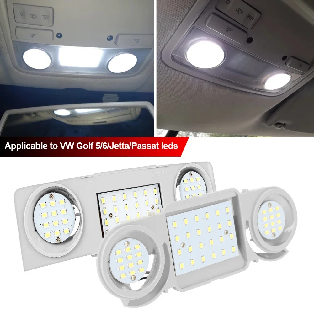 Enhanced Car Interior Dome Roof Lights with 48 LED Illumination