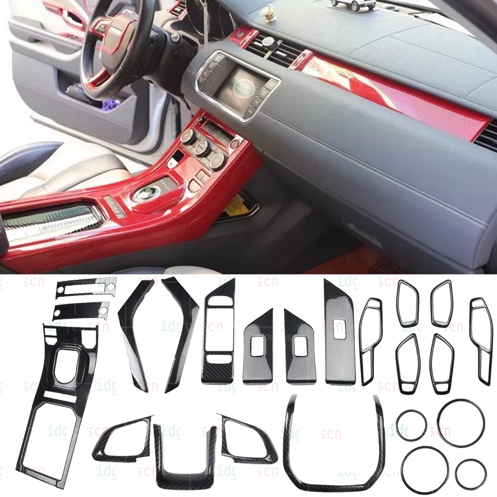 Car Interior Carbon Fiber Full Set Sticker Gear Shift Panel Cover