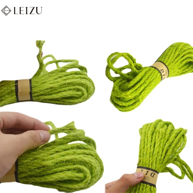 6mm Colored Jute Twine Rope for Crafts Gift Wrapping Packing