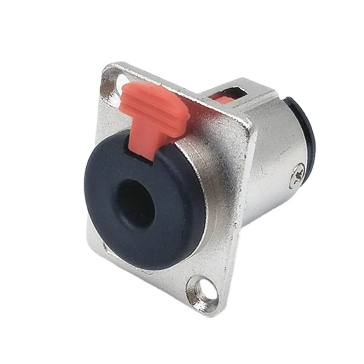 

10pcs Silver 6.5 female seat with lock, large three core 6.35mm audio socket with lock 6.5 microphone socket stereo EL Products