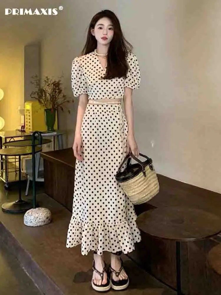 

French Style 2023 Summer New Skirt Suit Women Two Piece Set Women Outfit 2023 Dresses Sets Dresses for Womens Two-piece Dress