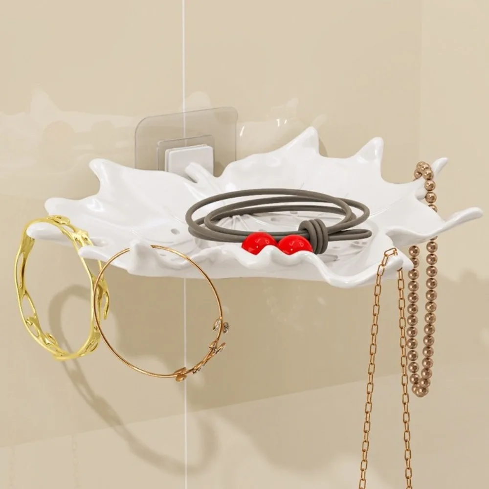 Durable Self-adhesive Soap Dish Wall Mounted Drainage Storage Rack Soap Box Bathroom Kitchen Sink Organizer