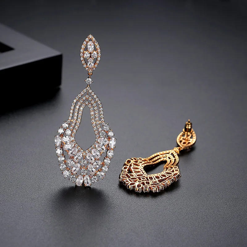 2023 Trend Earrings for Women Temperament Elegant Blue Earrings Wedding Engagement Party Top Quality Jewelry Dropshipping