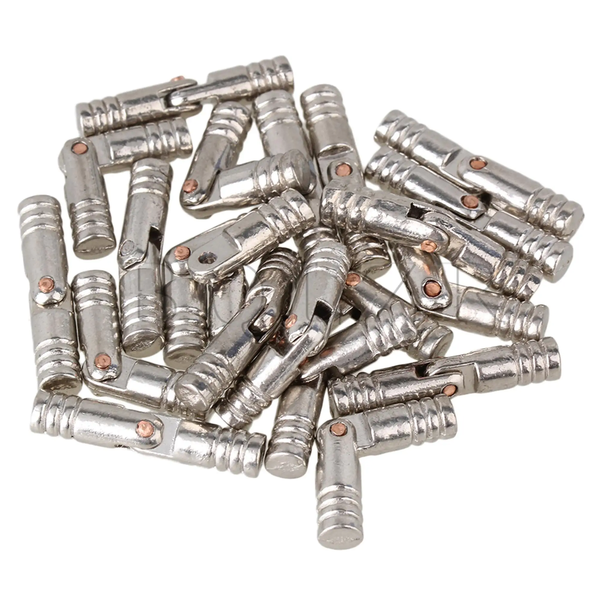 

20PCS Small Hidden Hinges Concealed Invisible Silver 25x5mm
