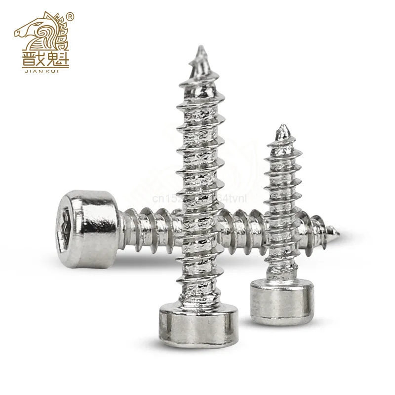 Self tapping screw M2 M2.6 M3 M3.5 M4 M5 M6 Hex Socket Cap Head Self Tapping Screw 8.8 Grade Black/Nickel Zinc Allen Head Screw for Speaker