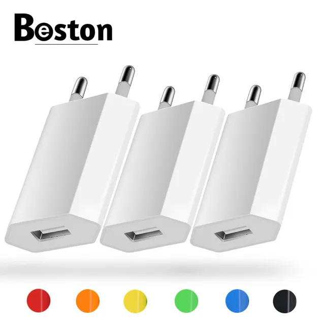 phone charger European EU Plug USB AC Travel Wall Charging Charger Power Adapter For Apple iPhone 6 6S 5 5S 4 4S Hot Selling 1