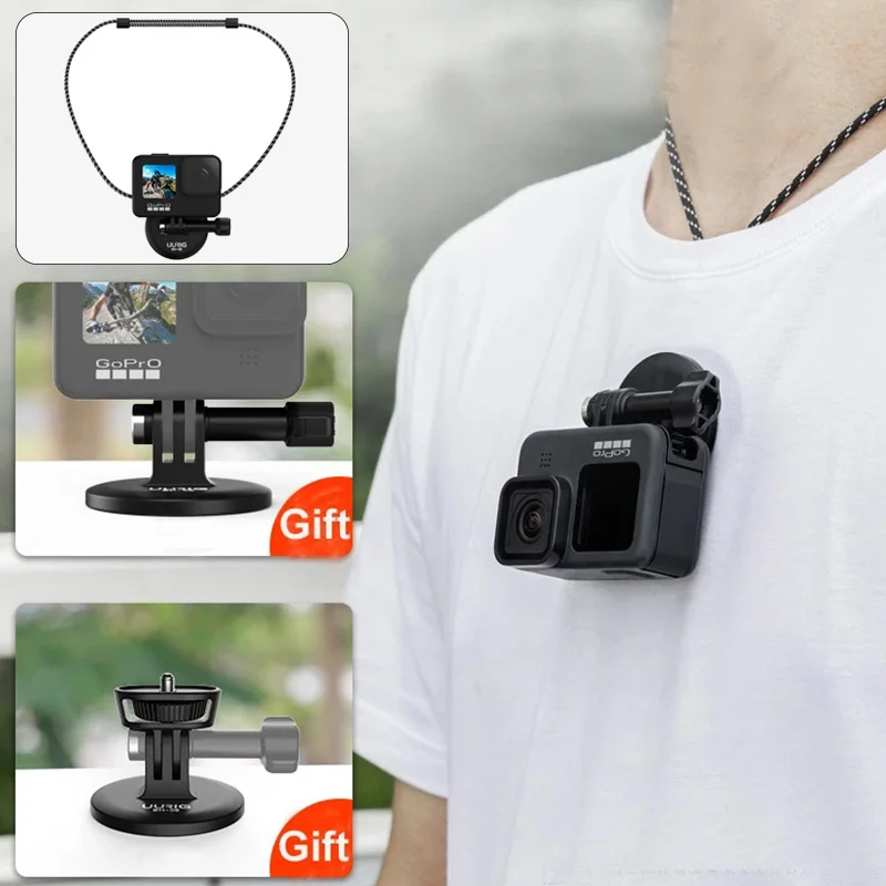 Urig – support de cou magnétique pour caméra d'action Gopro Insta360,  fixation rapide, BH-14 - AliExpress