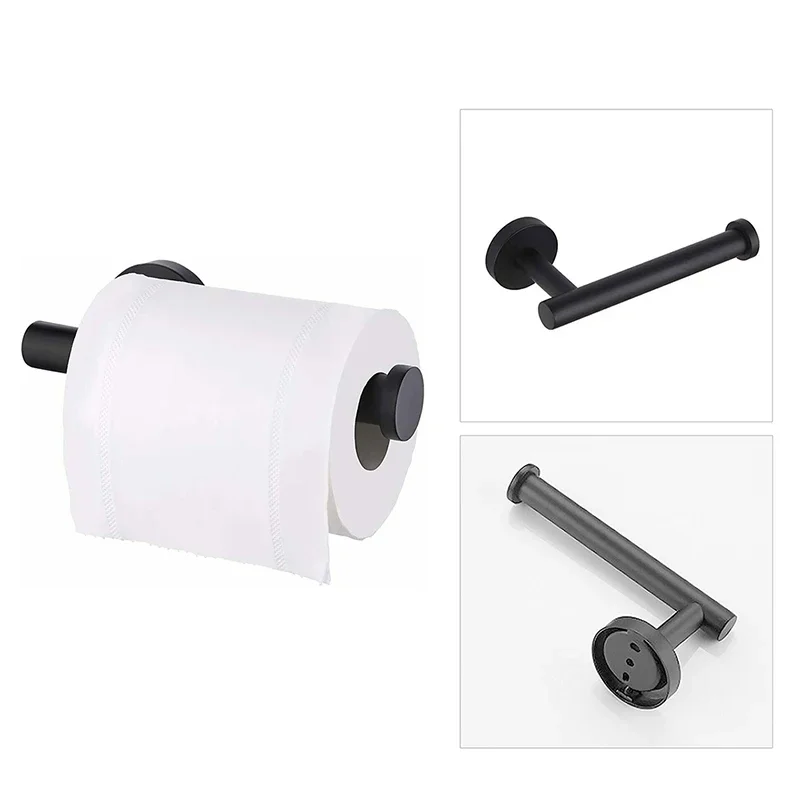 Toilet Paper Holder Stainless Steel Screw Wall Mounted Paper Towel Holder Hanging Hooks Kitchen Washroom Bathroom Hardware Set paper towel holder toilet paper holder toilet roll holder