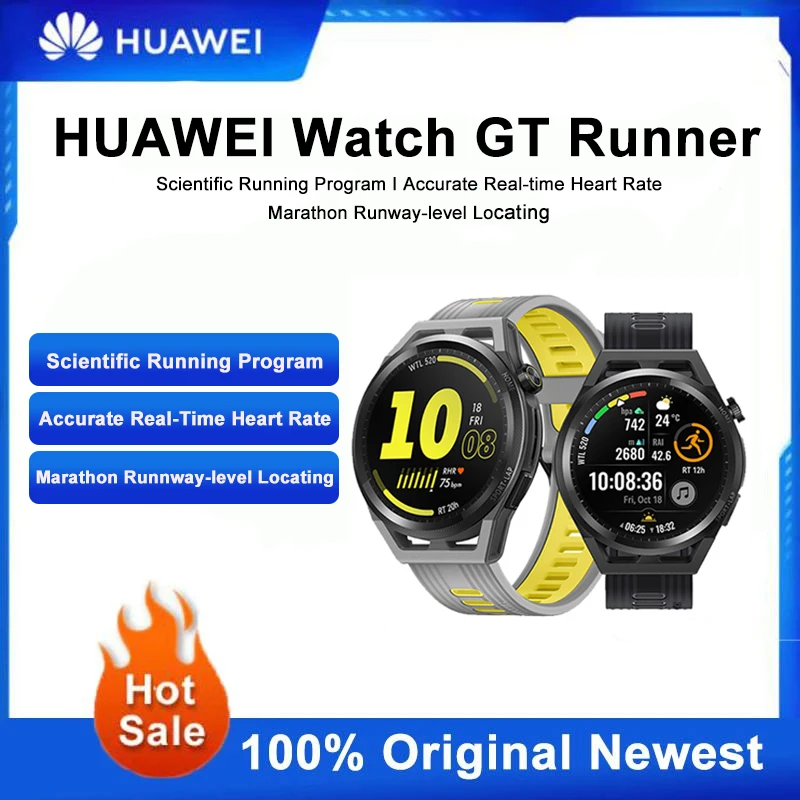 

Huawei Watch GT Runner Smartwatch Bluetooth Call Waterproof Scientific Running Program Real-Time Heart Rate Men Sports Bracelet