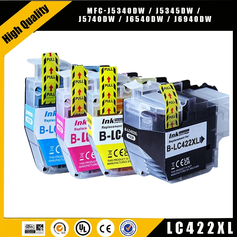 

Einkshop Compatible for brother LC422 LC422XL Ink Cartridge For Brother MFC-J5340DW J5345DW J5740DW J6540DW J6940DW Printer