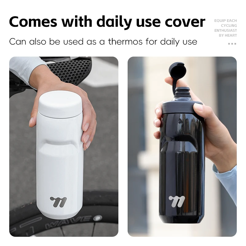 WEST BIKING Bicycle Stainless Steel Insulated Water Bottle 550ml Cycling Thermos Bottle Keep Hot and Cold Sport Water Cup Kettle insulated water bottle