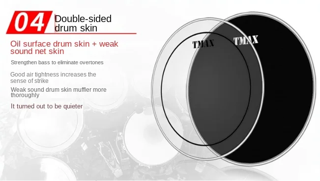 Portable Acoustic Jazz Drum Set with Pedals