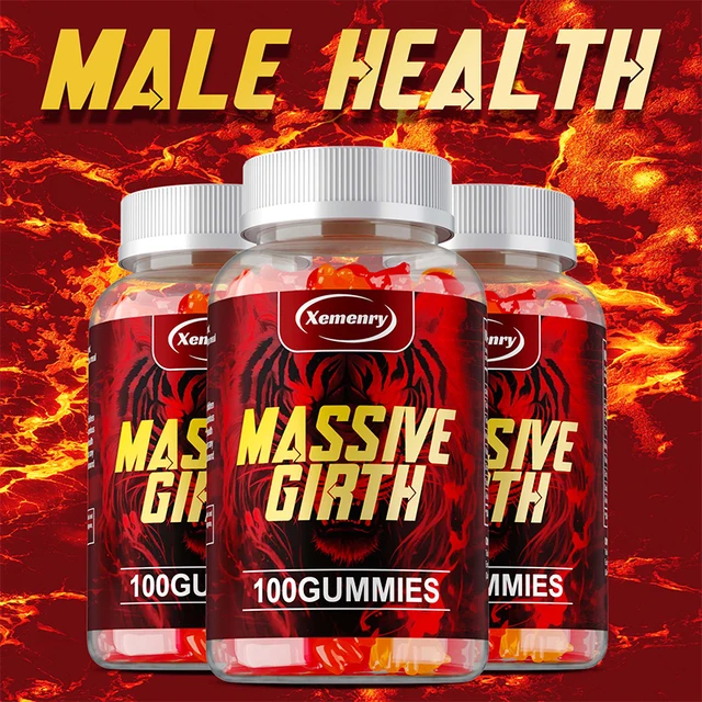 Massive Girth Gummies for Men - Enhance Male Strength, Promote Muscle Growth, Improve Endurance, and Maintain Energy LevelsSuppl