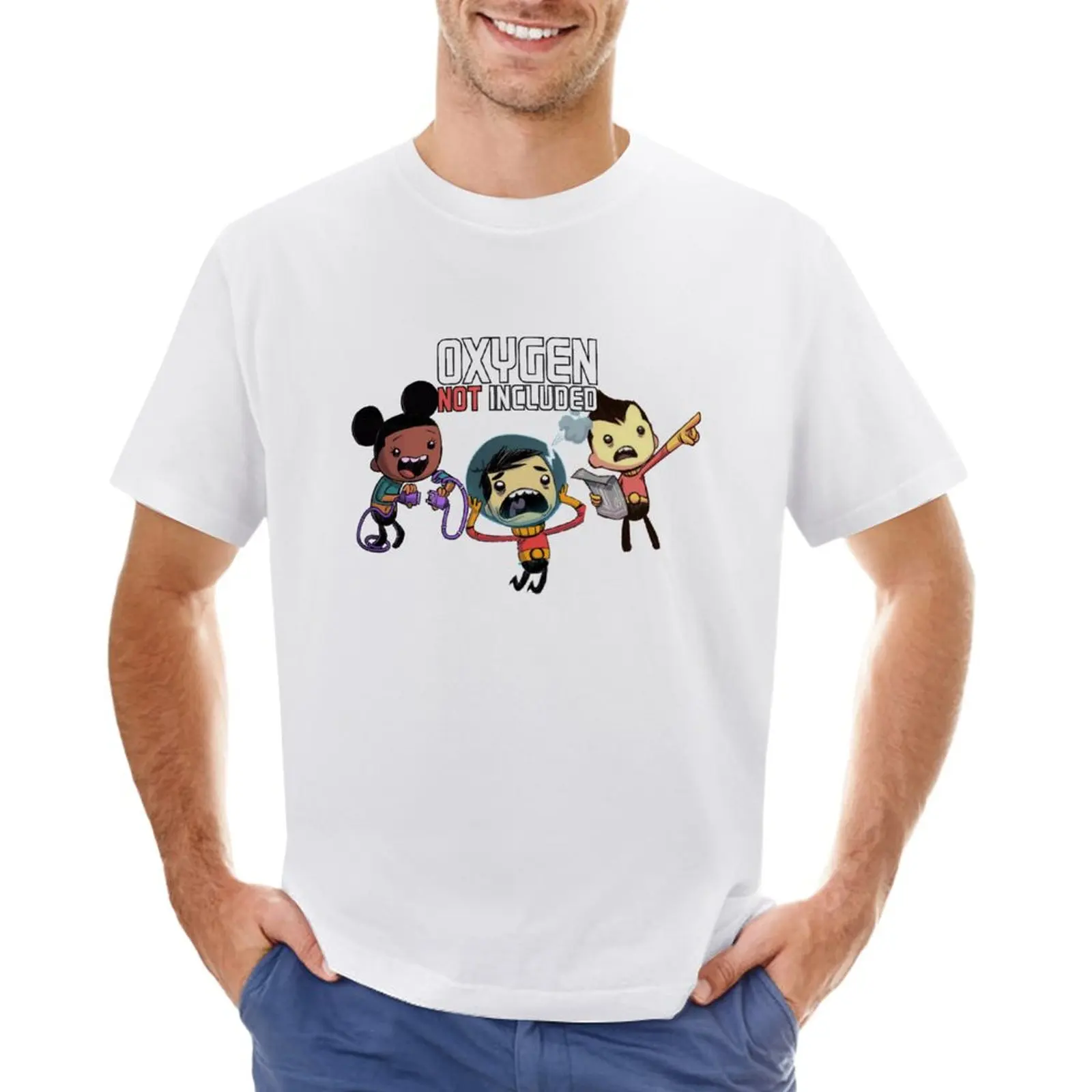 

Oxygen Not Included! T-Shirt tops aesthetic clothes tshirts for men