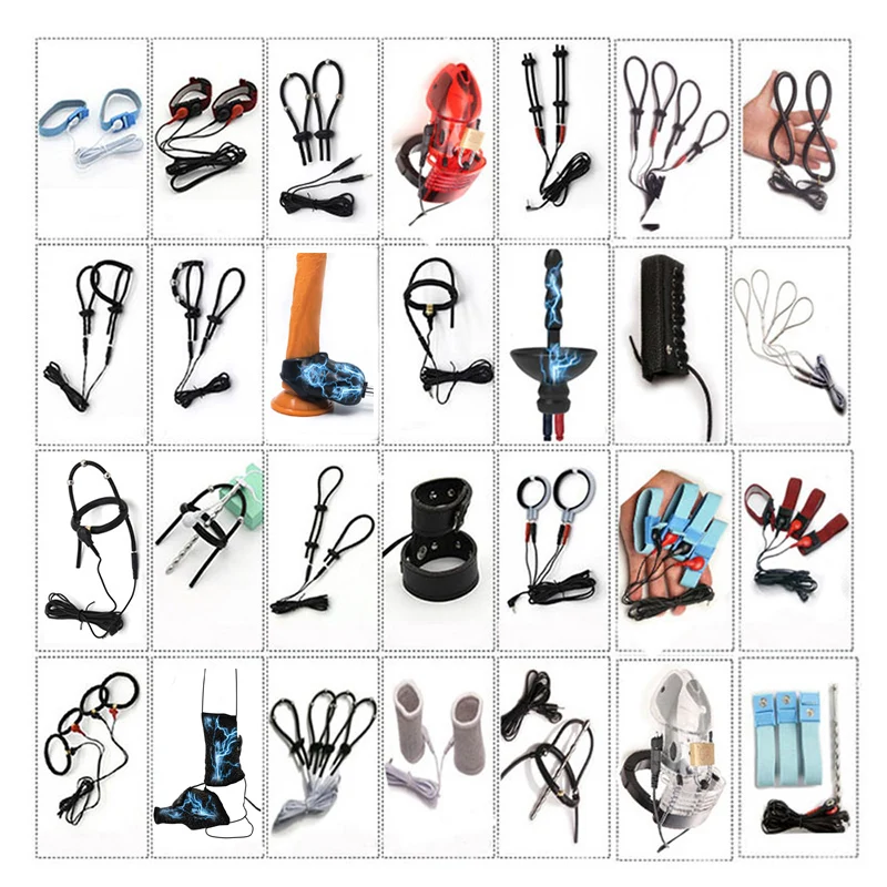 Electric Sex Toys Electric Shock Sex Toys Penis Ring Masturbator,Electro Stimulation Bdsm Glans Trainer Cock Cage,Estim Urethral Catheter Sounds