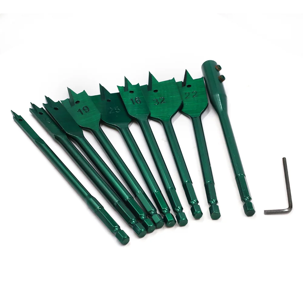 LAVIE 6–32 mm Holzbearbeitungs-Flachbohrer, Titanbeschichteter Kohlenstoffstahl, Bohrer-Set, Sechskantschaft, elektrischer Handbohrer, Stanzbohrer – Detail 10