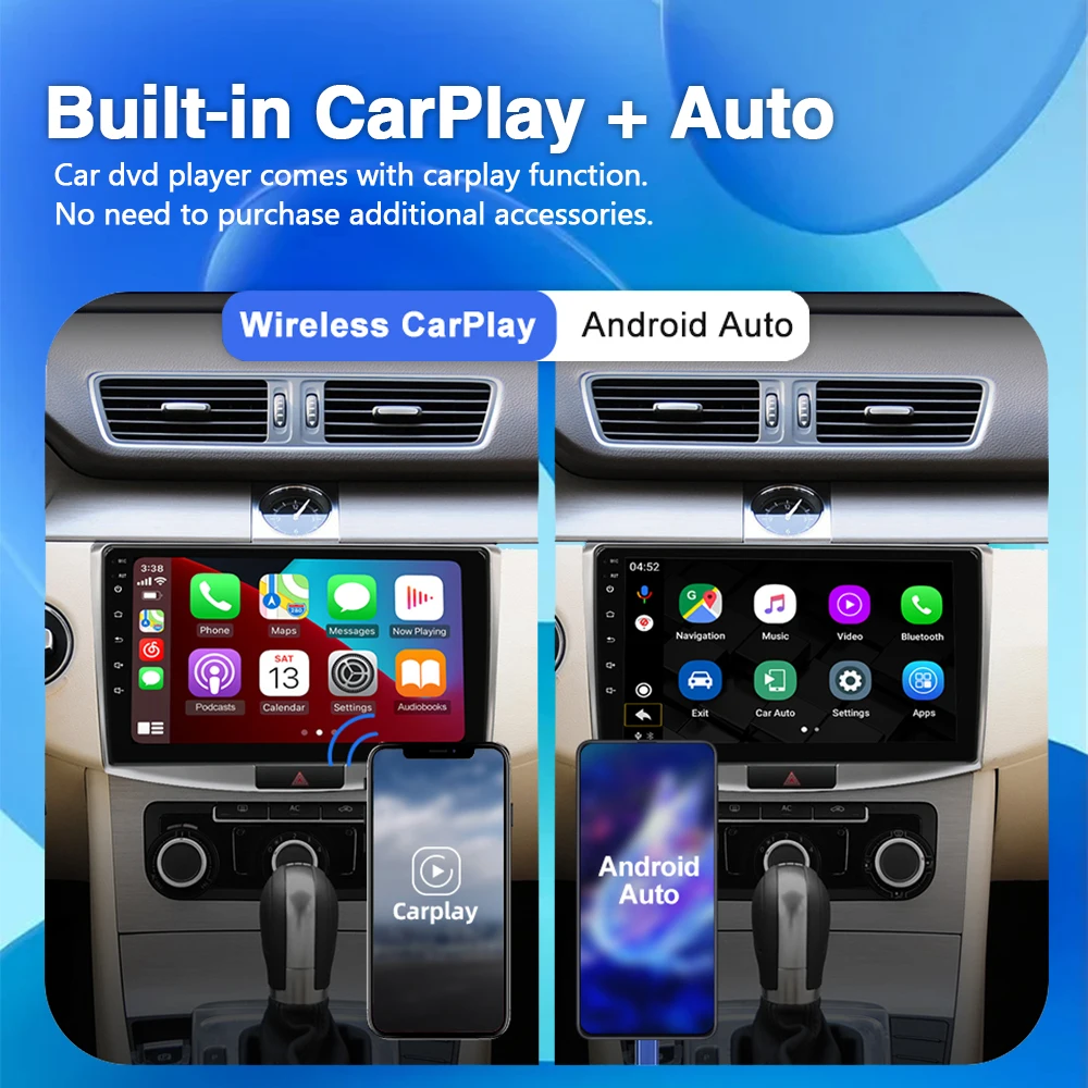 Автомобильный DVD-плеер Carplay, 2 Din, Android 12, для Ford 500 F150, Explorer Edge, экспедиция, Mustang, fusion, фристайл, GPS, радио 8 + 128 ГБ, BT