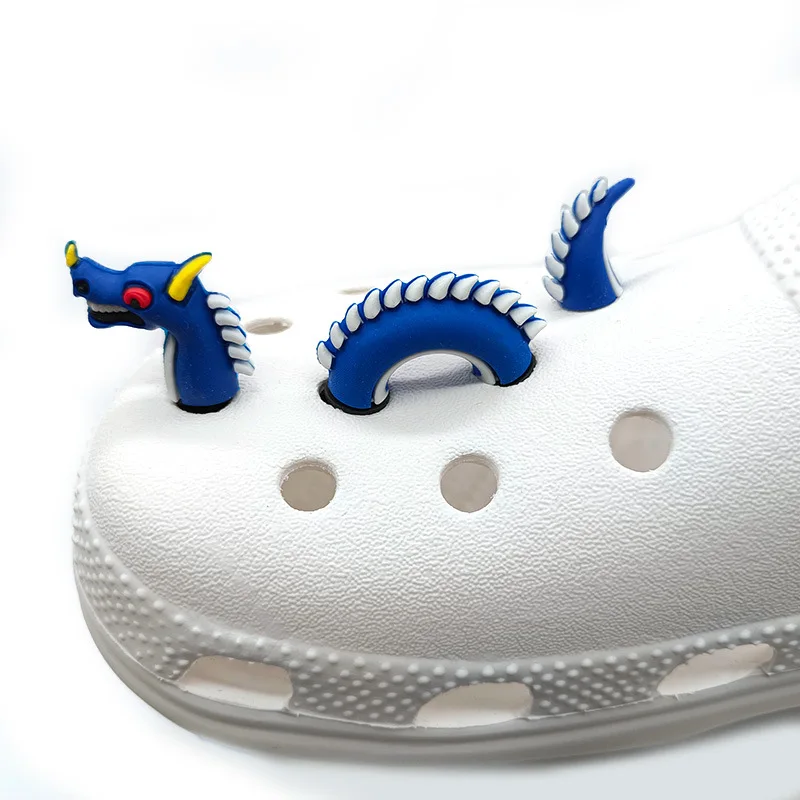 3D Niedliche Cartoon-Schuhdekorationen: Schnallen-Charms und Accessoires – Drachen-, Schlangen-, Krokodil-DIY-Kombinationen für Kinder als Outdoor-Geschenke – Detail 4