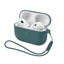 Universal 2 - in - 1 Liquid Silicone Earphone Case with Strap Cover Accessories - Airpods 3 (Green)