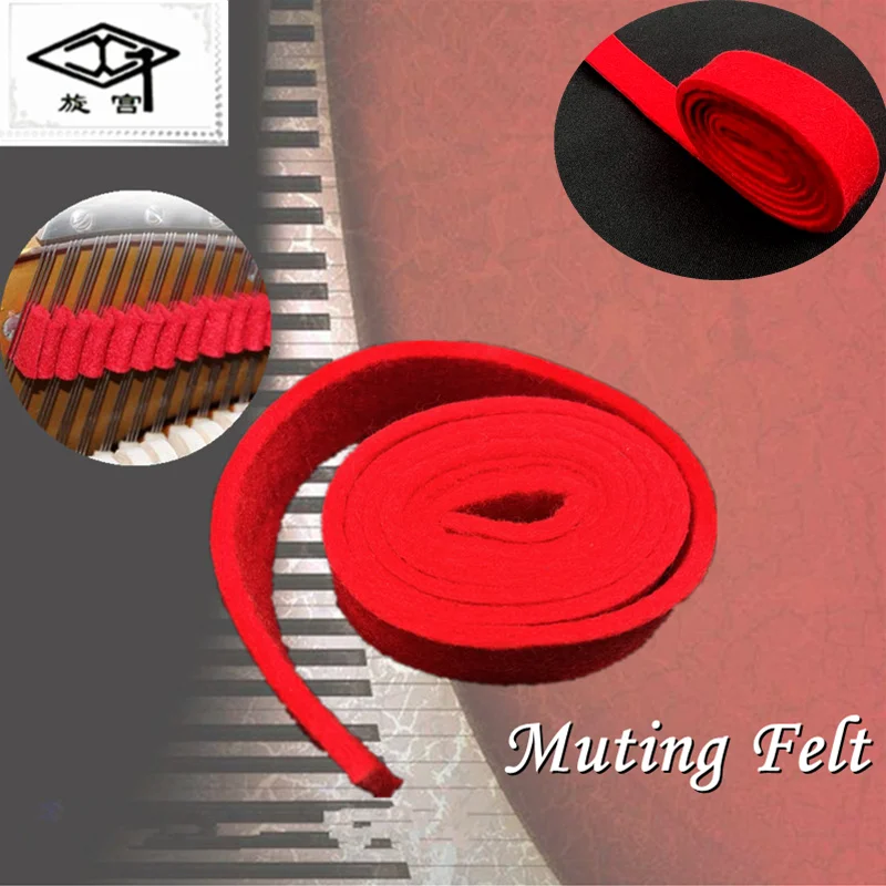 High quality Piano Tuning Tool muting felt Muting Tool Red Wool Felt Temperament Strip Tapered Mute Piano tool parts#1210