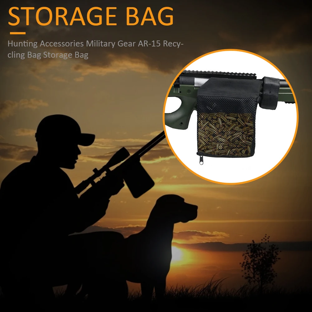 Hunting tactical M4 military army shooting Brass Bullet Catcher Rifle Mesh  Trap Shell Catcher Wrap Around Zipper Bag - AliExpress