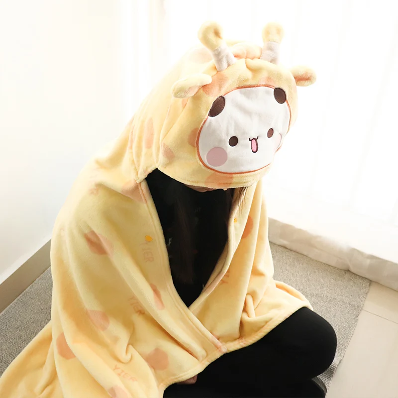 

Bubu Dudu Kawaii Panda Throw Blanket Flannel Fleece Soft Shawl Blanket Lazy Blanket Nap Dormitory Student Cloak Blankets