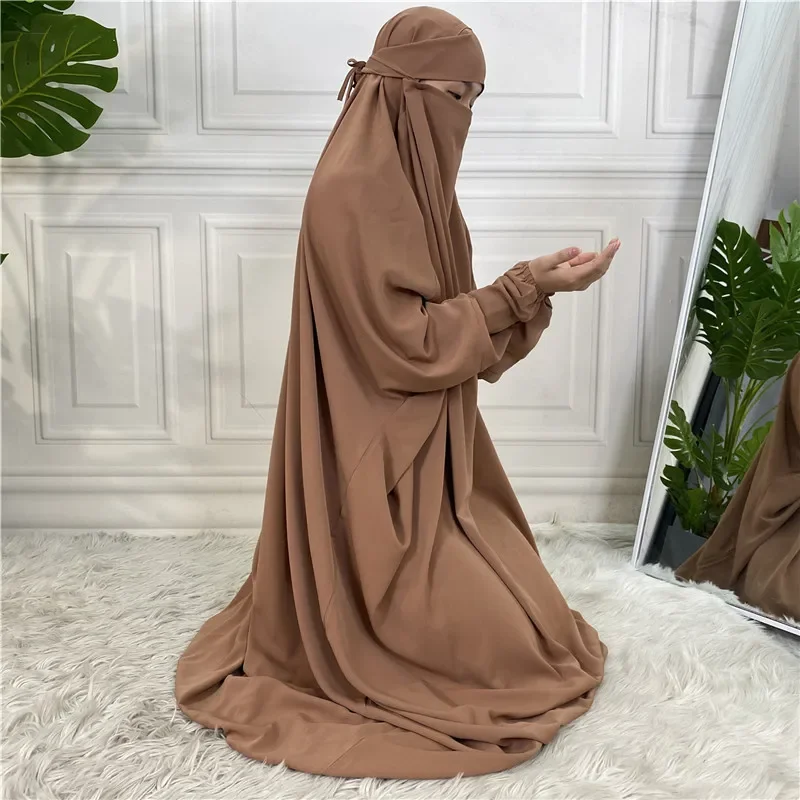 

Ramadan Eid Prayer Garment Muslim Dress Women Abaya Dubai Jilbab Khimar Hijab Nida Abayas Islam Clothing Niqab Djellaba Burka