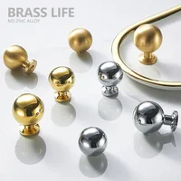 Brasslife มือจับเฟอร์นิเจอร์ทองเหลืองกลมสีทองสำหรับลิ้นชักตู้ที่เก็บเครื่องครัวตู้เสื้อผ้าลูกบิดประตูตู้รองเท้า 3