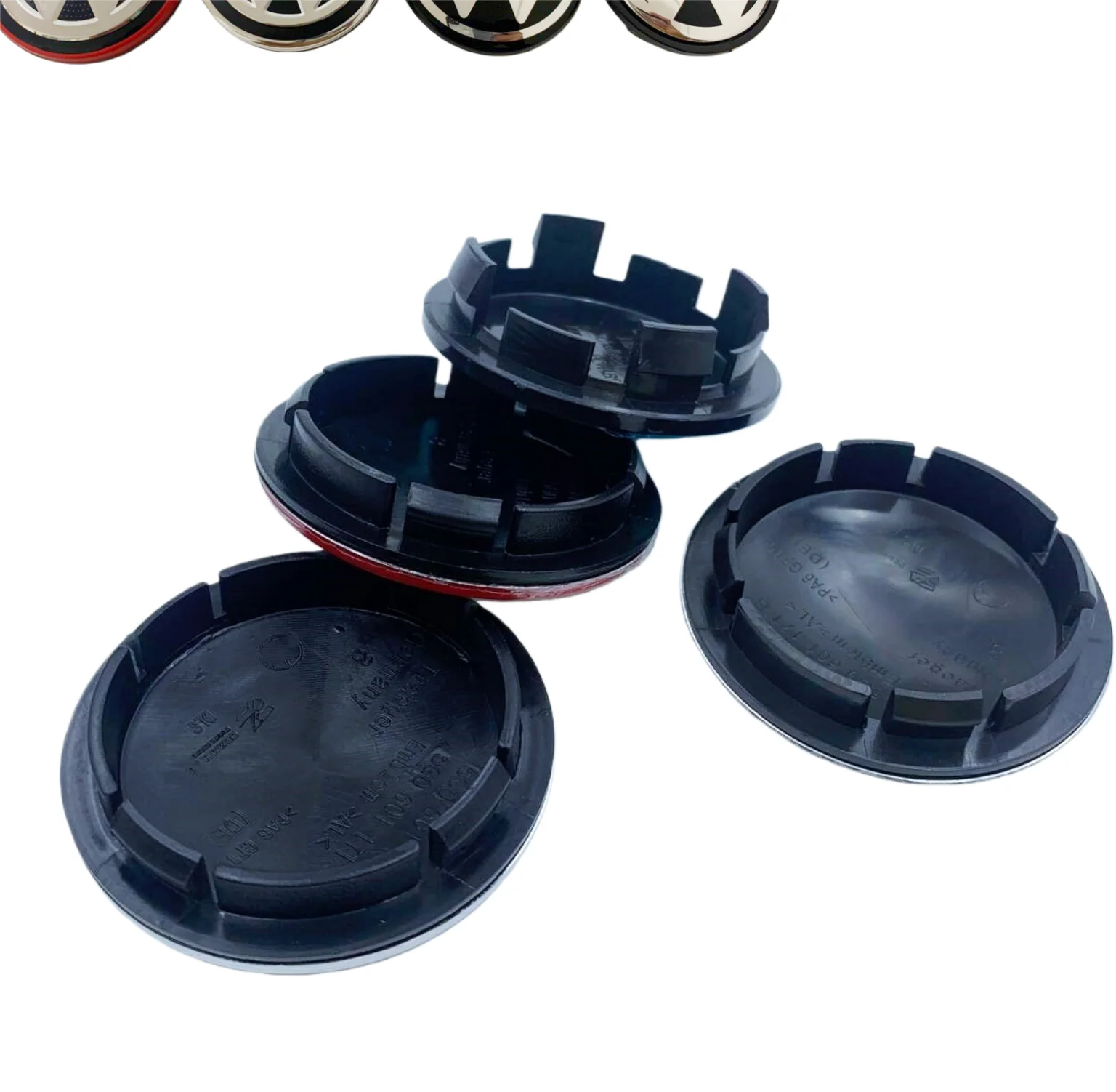 10PCS Full Black Wheel Center Caps Hub Covers - Car Styling Accessories