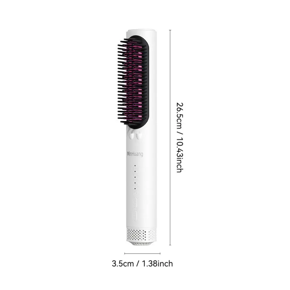 Portable Negative Ion Hair Straightener Cool Air 140-200C° Straightening Comb Anti-Scalding 4 Temp Settings Straight Hair Comb