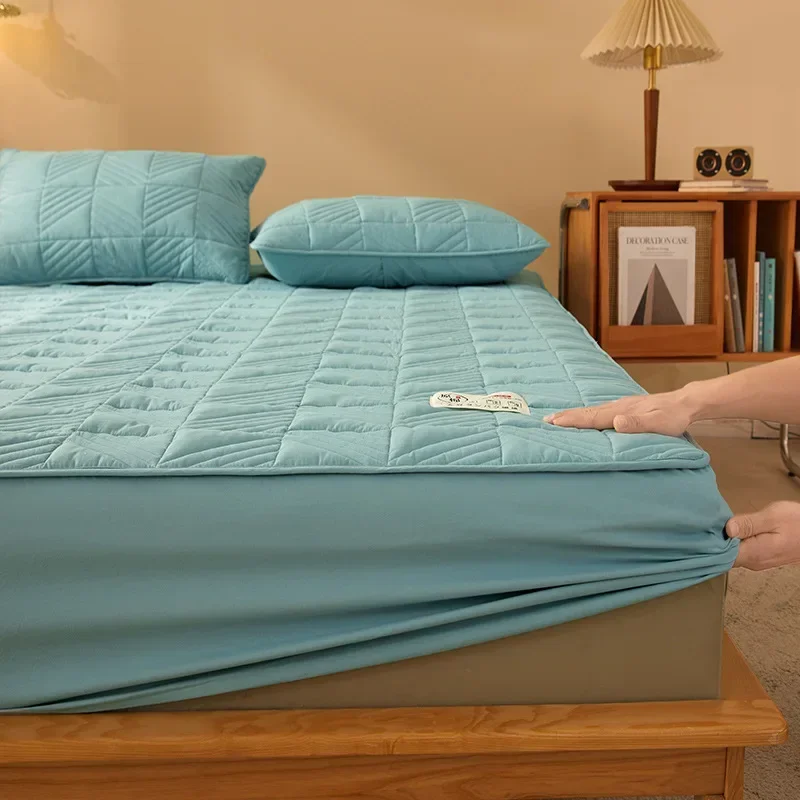 

Новый односекционный коврик для кровати из искусственного волокна и сэндвич, защитный сырой хлопок, наматрасник для сои, пыль gray22