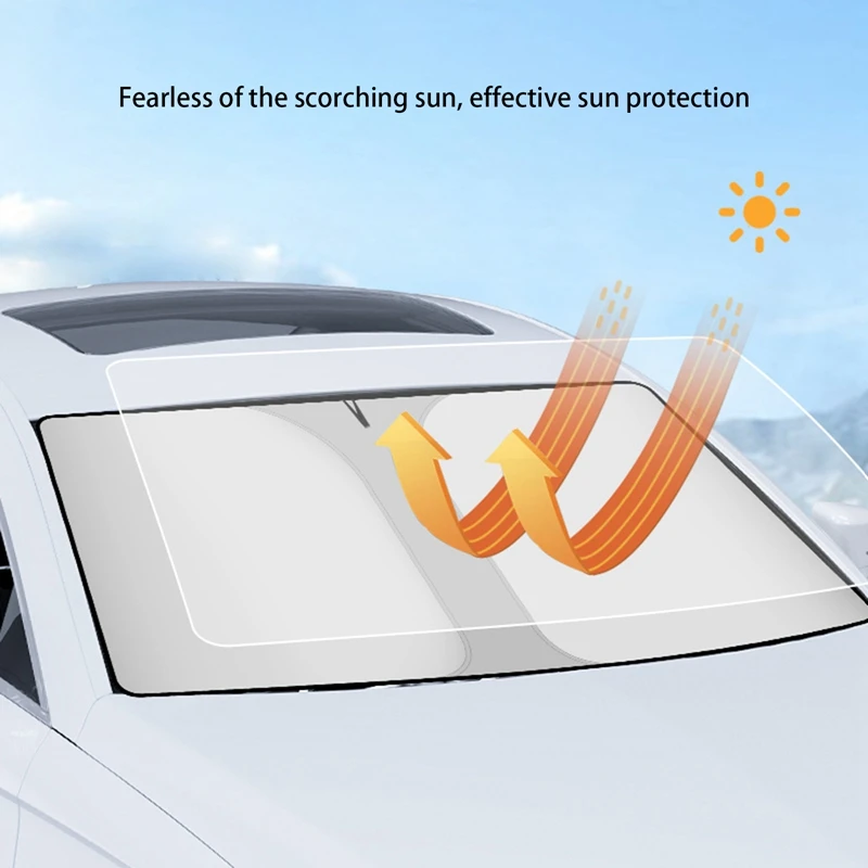 

Car Curtains For Summer Cooling UV Refletive Car Windshield Sun Shade Cover Front Window Sun Visor Protection Foldable Sunshade