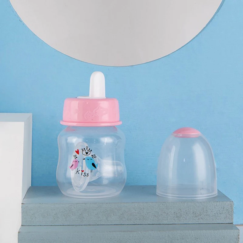 60ml Baby Newborn Nursing Nipple Bottle PP Pacifier Milk Water Feeding Cute Cartoon Mini Baby Bottle